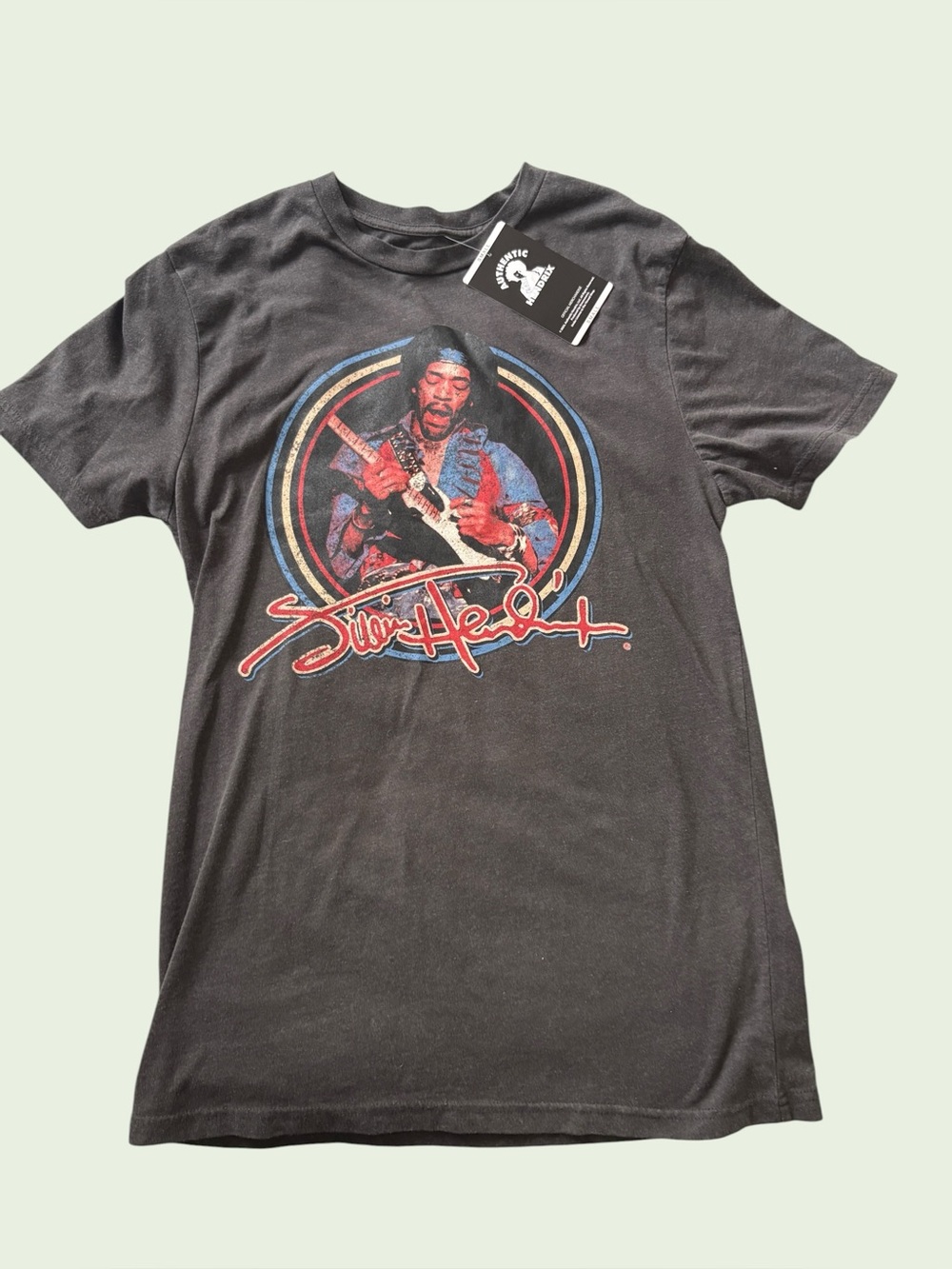 NWT Jimi Hendrix 1969 Tour Graphic Band Tee Men's Small Gray T-shirt Unisex